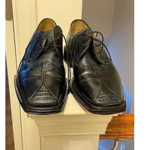 Men's Mezlan Cellini Blucher Blue Lizard Shoes